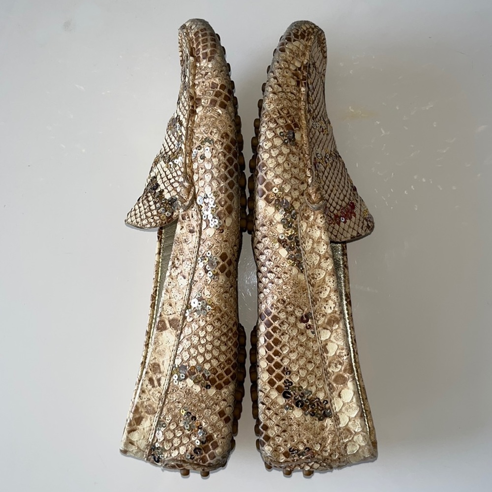 Tod’s Limited Edition ~ Brown/Cream Python With G… - image 8